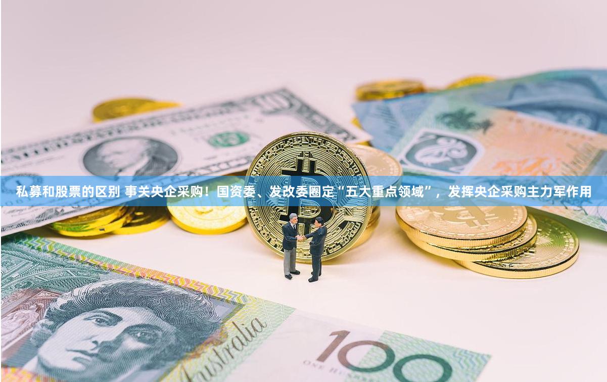 私募和股票的区别 事关央企采购！国资委、发改委圈定“五大重点领域”，发挥央企采购主力军作用