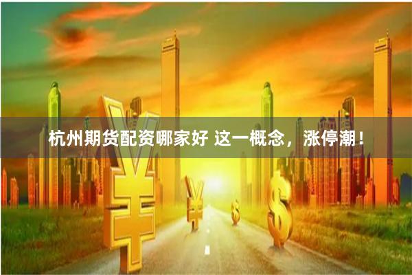 杭州期货配资哪家好 这一概念，涨停潮！